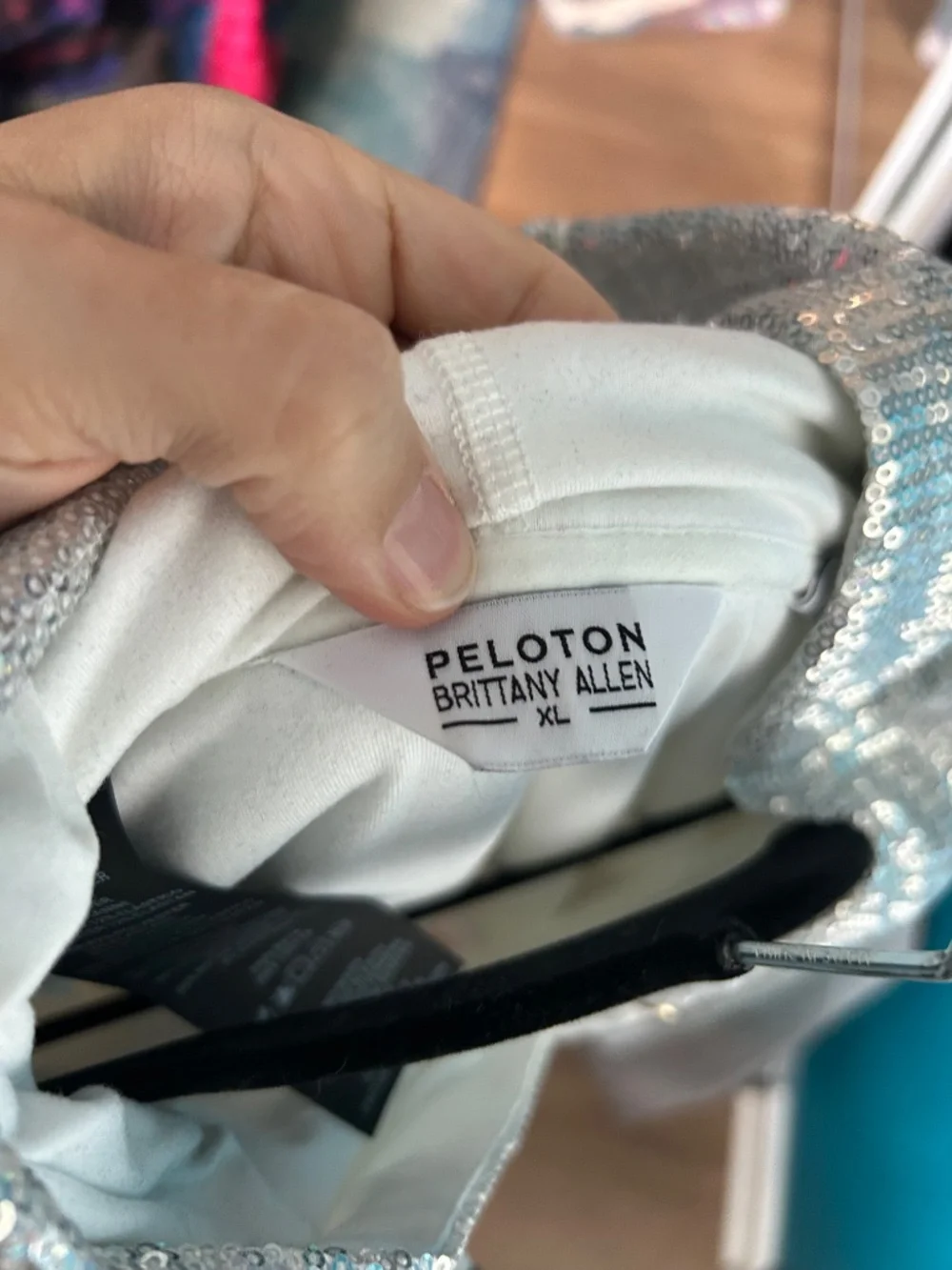 Peloton Brittany Allen Sparkle cropped sweatshirt